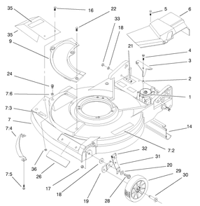 Housing Assembly Diagram and Parts List for 11003 200000001 - 200999999 Lawn Boy Lawn Mower